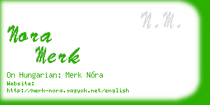nora merk business card