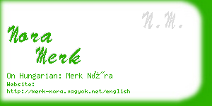 nora merk business card